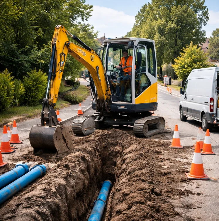 Lucrări de rețele de apă potabilă